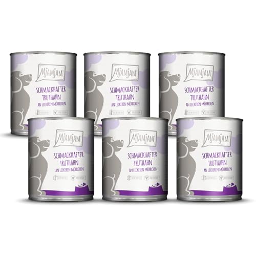 mjamjam-premium-nassfutter-hund-truthahn-m-hrchen-6-x-800g image 7