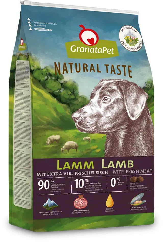 granatapet-natural-taste-lamm-hundetrockenfutter-12kg-getreidefrei image 1