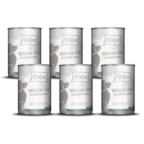 mjamjam-kalb-an-zucchini-premium-hundenassfutter-getreidefrei-6-x-400-g image 7