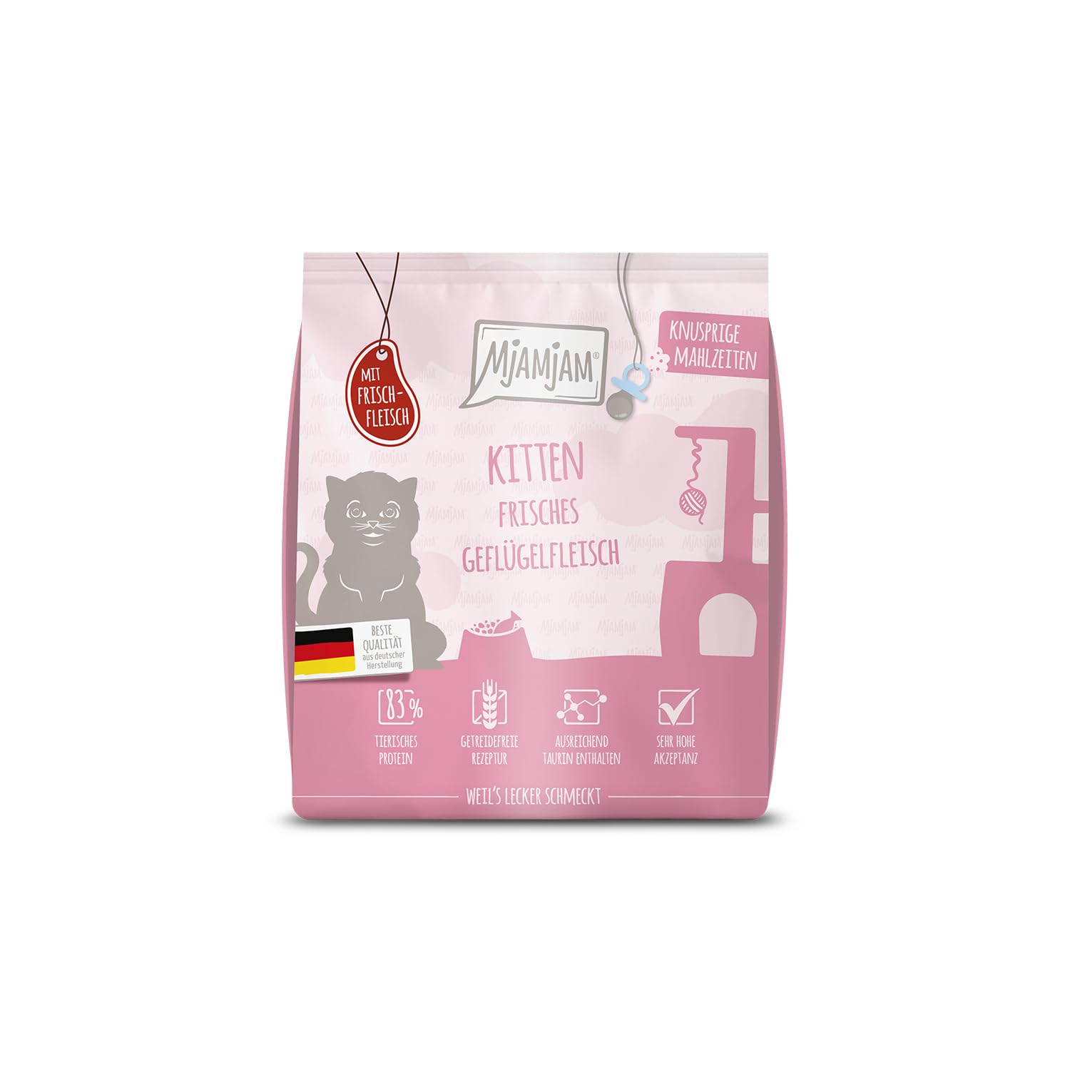 mjamjam-knusprige-mahlzeiten-kitten-trockenfutter-gefl-gel-300g image 1