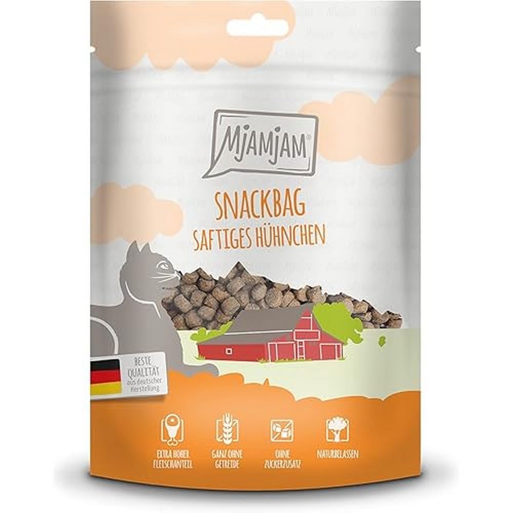 mjamjam-snackbag-saftiges-h-hnchen-katzensnack-1-x-125-g image 1