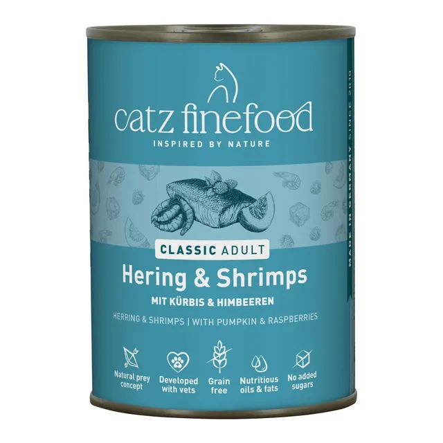catz-finefood-classic-katzennassfutter-hering-shrimps-6-x-400g image 1