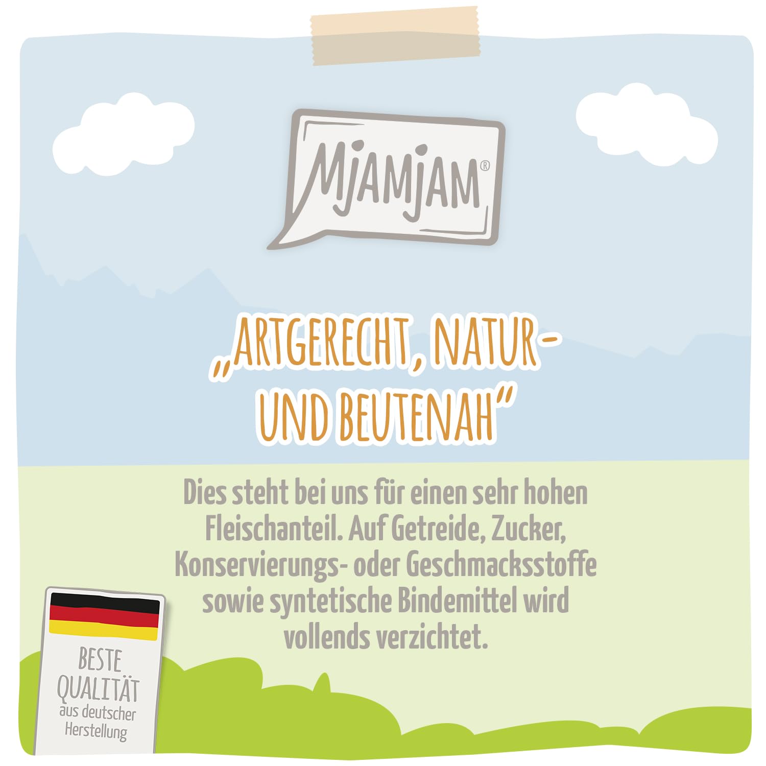 mjamjam-premium-nassfutter-f-r-hunde-huhn-mit-ente-m-hrchen-hirse-6er-pack-6-x-8 image 2